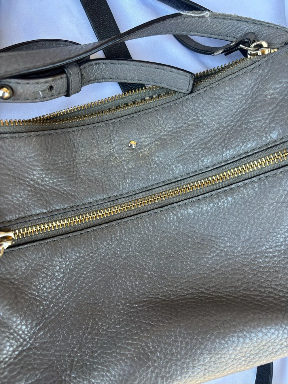 Kate Spade Grey Crossbody / Rebecca Minkoff Black and Mint Crossbody Handbags